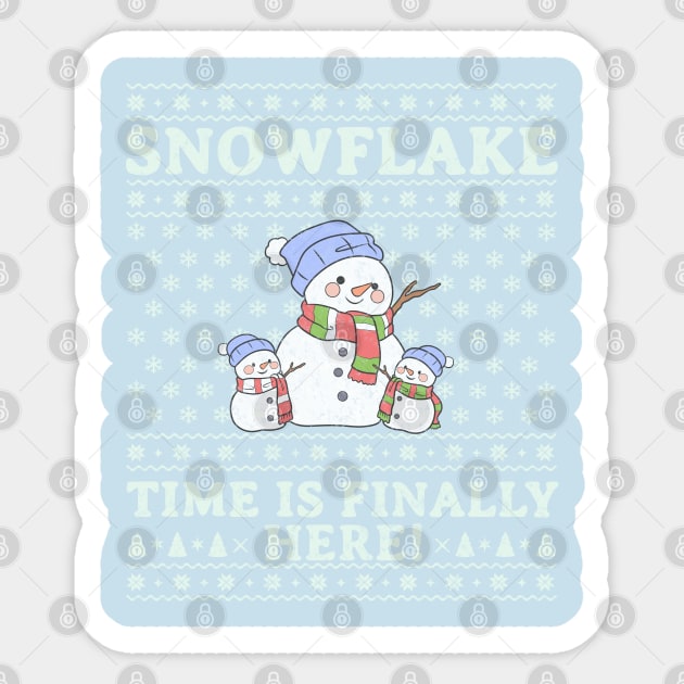 Snowflake Time Is Finally Here Sticker by BelovedDesignsByAimee